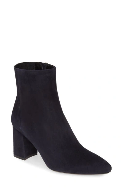 Shop Aquatalia Posey Weatherproof Bootie In Navy Suede