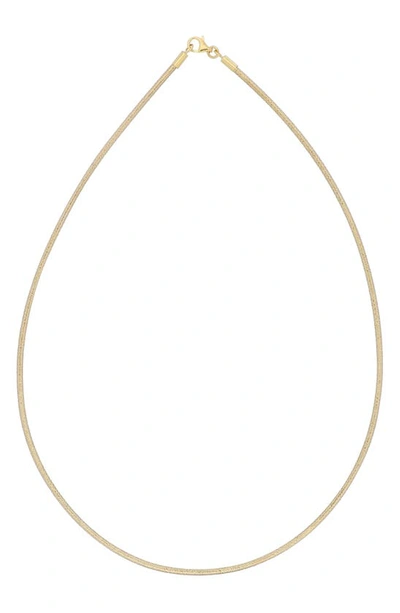Shop Bony Levy Ultra Thin Omega Necklace In Yellow Gold