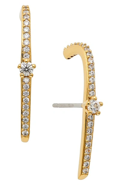 Shop Ajoa Lynx Pave Cubic Zirconia Earrings In Gold