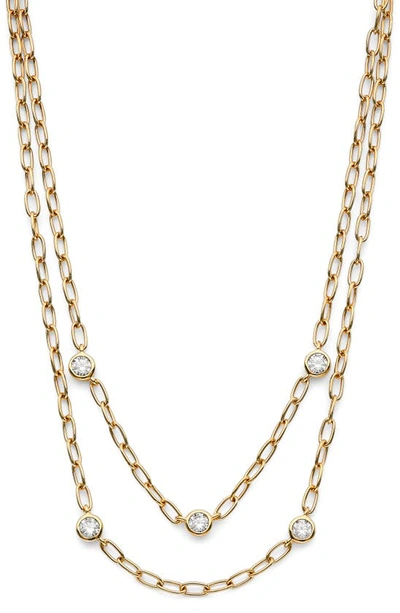 Shop Ajoa Lynx Layered Necklace In Gold