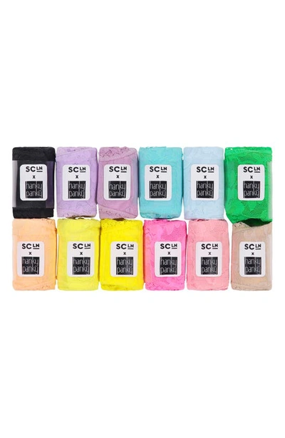 Hanky Panky X Stoney Clover Lane 12-pack Low Rise Thongs & Travel Case In Stoney Clover Lane F