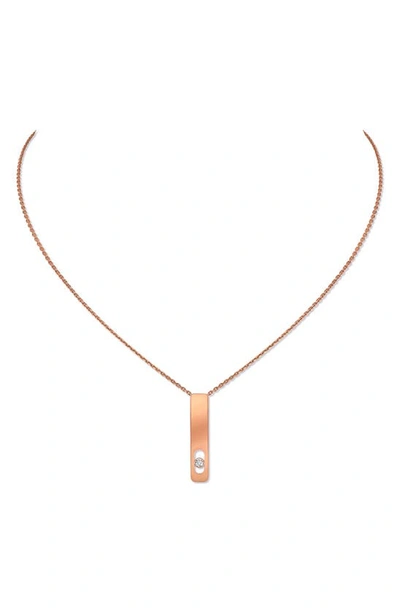 Shop Messika My First Diamond Necklace In Rose Gold