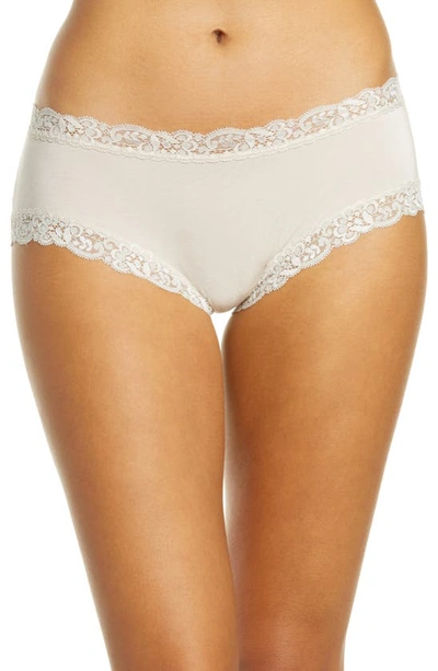 Fleur't Iconic High-rise Lace-trim Boyshort In Champagne