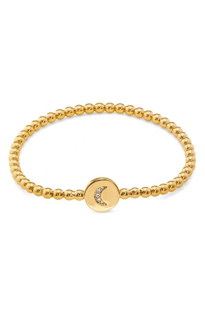 Shop Nadri Pave Star Beaded Bracelet In Gold