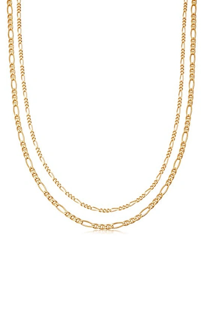 Shop Missoma Filia Double Chain Necklace In Gold