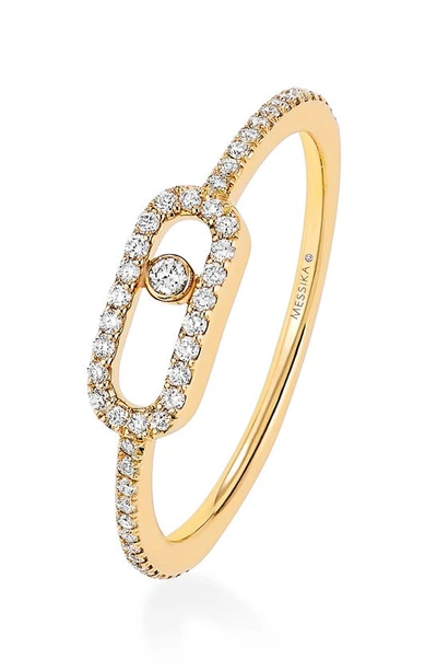 Shop Messika Move Uno Pavé Diamond Ring In Yellow Gold
