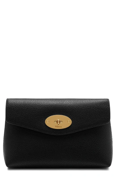 Shop Mulberry Darley Leather Cosmetics Pouch In Black