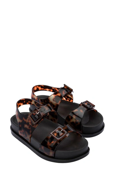 Shop Melissa Platform Sandal In Brown/ Black/ Tortoise