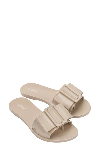 Shop Melissa Babe Slide Sandal In Beige/ Beige