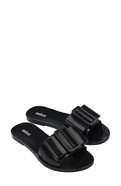 Shop Melissa Babe Slide Sandal In Black/ Black