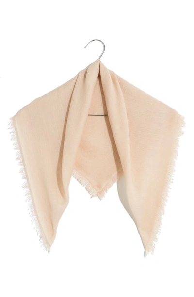 Shop Madewell Cashmere Bandana Scarf In Dusty Blush