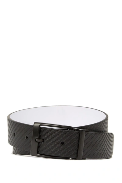 Shop Nike Reversible Carbon Fiber Textured Belt In Black/white