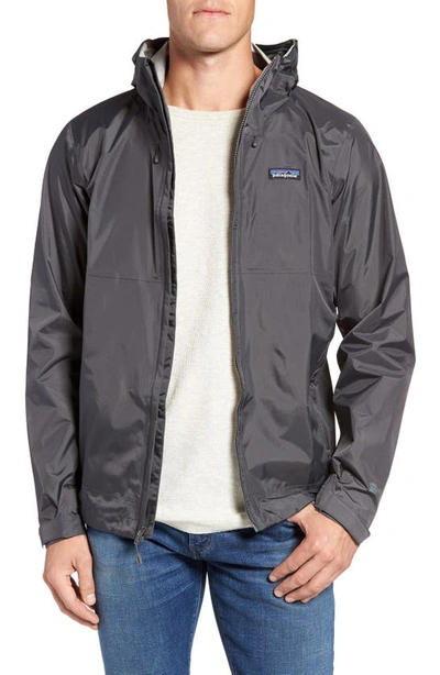 Shop Patagonia Torrentshell Packable Rain Jacket In Forge Grey Duplicate