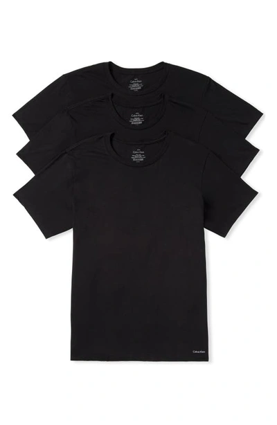 Shop Calvin Klein 3-pack Cotton T-shirt In Black