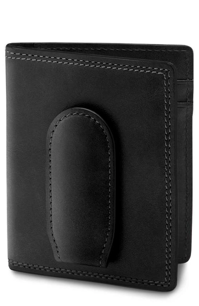 Shop Bosca Deluxe Leather Front Pocket Wallet In Black