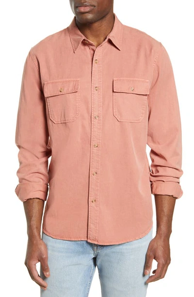 Shop Frame Classic Fit Double Pocket Button-up Shirt In Aragon