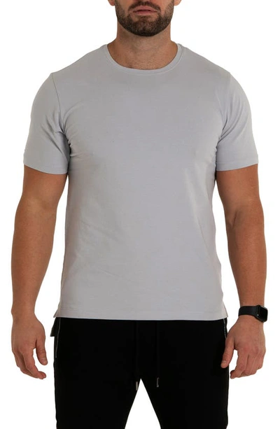 Shop Maceoo Stretch Cotton T-shirt In Grey