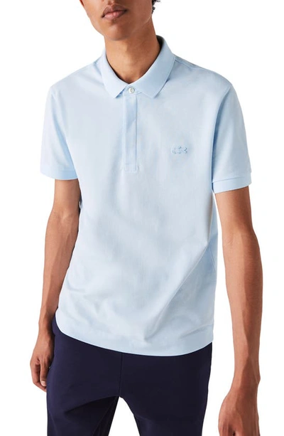 Shop Lacoste Paris Regular Fit Stretch Polo In Pennant Blue Chine