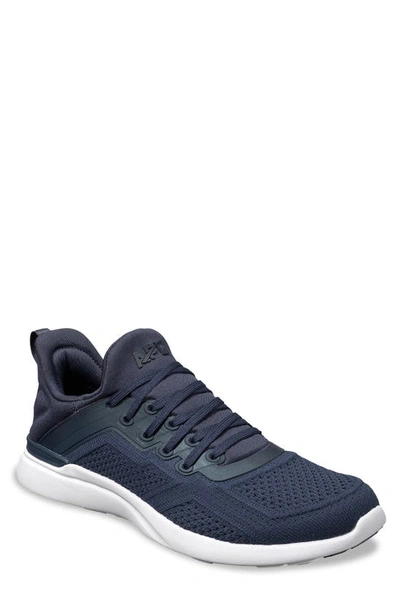 Shop Apl Athletic Propulsion Labs Techloom Tracer Knit Training Shoe In Navy/ White
