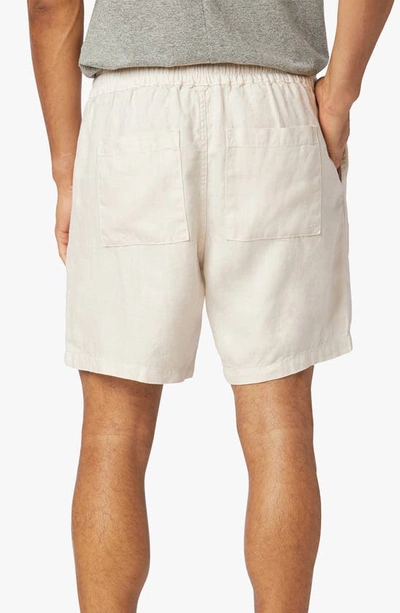 Shop Joe's Drawstring Linen Shorts In White Sands