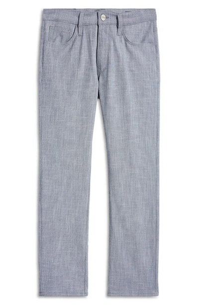 Shop 34 Heritage Courage Straight Leg Stretch Chambray Pants In Grey Cross Twill