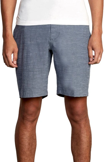 Shop Rvca All Time Coastal Sol Hybrid Shorts In Moody Blue