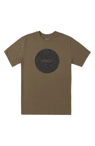 Shop Rvca Motors Graphic Tee In Olive