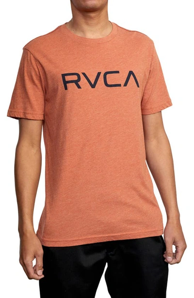 Shop Rvca Logo T-shirt In Terracotta