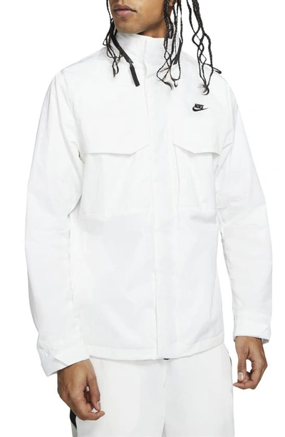Shop Nike Sportswear M65 Water Resistant Jacket In White/black/black