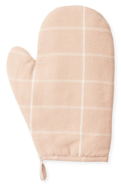 Shop Minna Grid Oven Mitt In Peach