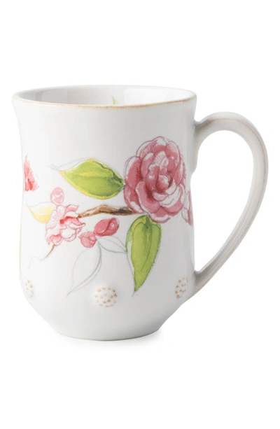 Shop Juliska Berry & Thread Floral Sketch Ceramic Mug In Camellia