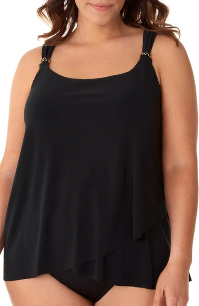 Shop Miraclesuitr Dazzle Tankini Top In Black