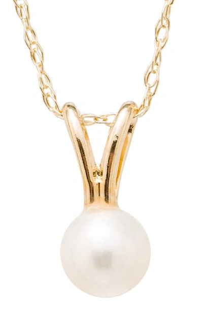Shop Mignonette Pearl Pendant Necklace In Gold
