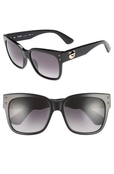 Shop Moschino 56mm Gradient Lens Sunglasses In Black