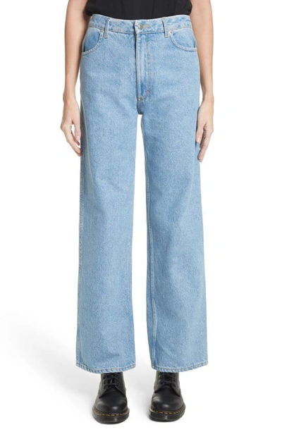 Shop Eckhaus Latta El Wide Leg Jeans In True Blue