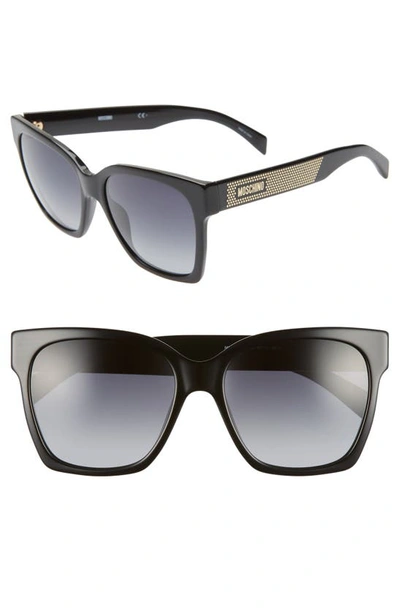Shop Moschino 56mm Sunglasses In Black