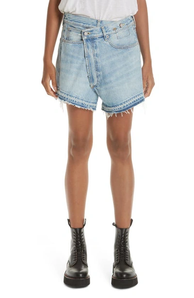 Shop R13 Crossover Denim Shorts In Tilly With Let