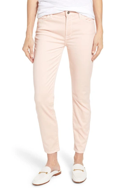 Shop Jen7 By 7 For All Mankind Sateen Ankle Skinny Jeans In Pink Sunrise