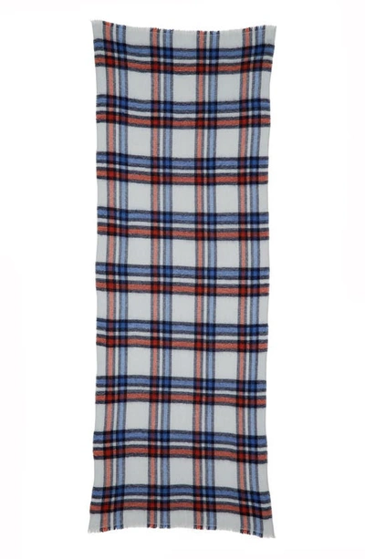 Shop Isabel Marant Suzanne Check Wool & Cashmere Scarf In Blue