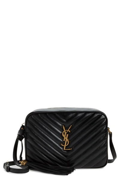 Shop Saint Laurent Lou Matelassé Leather Camera Bag In Nero