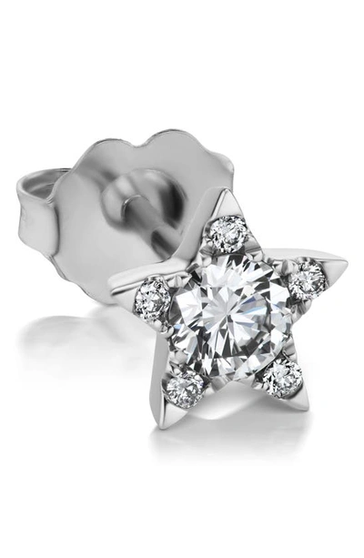 Shop Maria Tash Diamond Star Stud Earring In White Gold/ Diamond