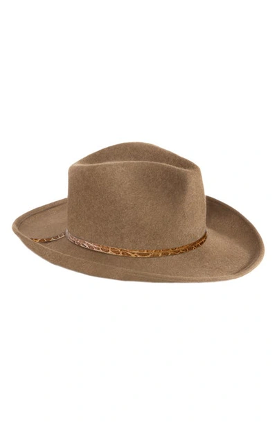 Shop Eric Javits Wool Western Hat In Camel