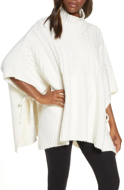 Shop Ugg Joanna Funnel Neck Poncho In Cream Heather