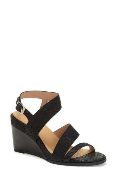 Shop Cc Corso Comor Cc Corso Como Nashila Wedge Sandal In Black Leather