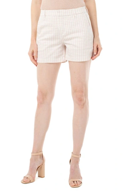 Shop Liverpool Trouser Shorts In Dusty Curl Check Pleid