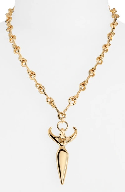 Shop Chloé Femininities Pendant Necklace In Gold