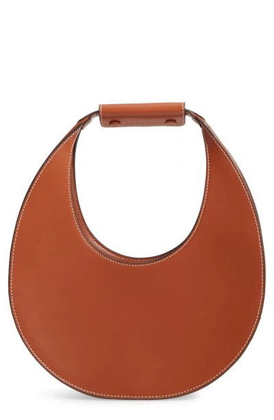 Shop Staud Leather Moon Bag In Tan