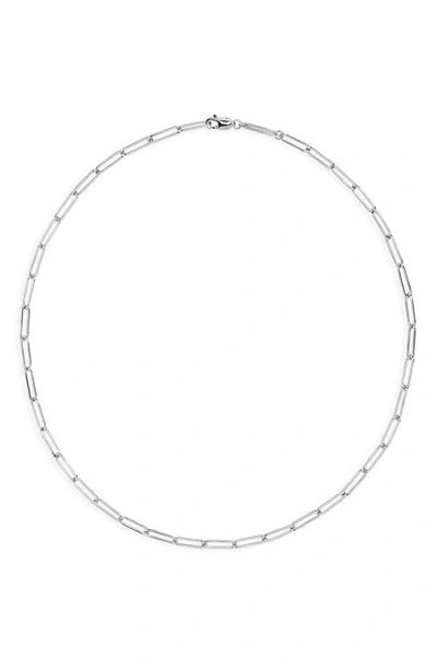 Shop Tom Wood Box Chain Necklace In Sterling Silver