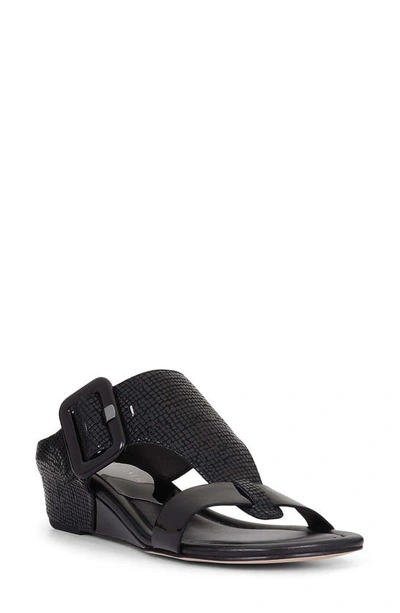 Shop Donald Pliner Ofelia Sandal In Black Leather