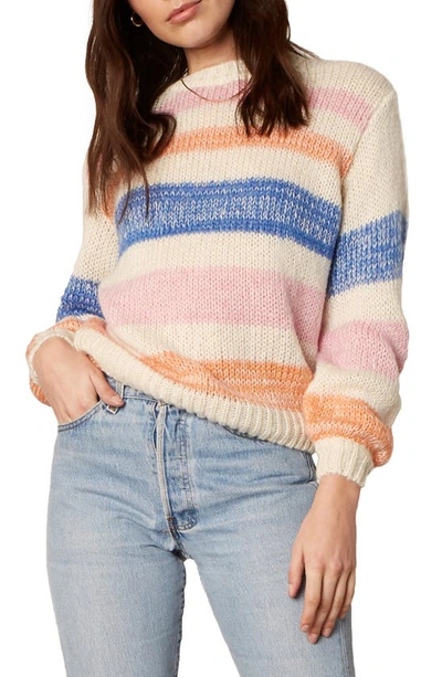 Shop Bb Dakota Making A Fuzz Stripe Sweater In Multi